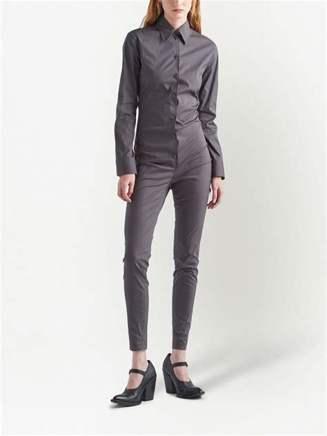 prada black jumpsuit|prada long sleeve jumpsuit.